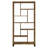 Antique Nutmeg 6-Tier Rectangular Bookcase