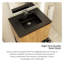 Ensemble de meuble-lavabo simple 24 po avec plateau en résine Belem-533244807-533244812
