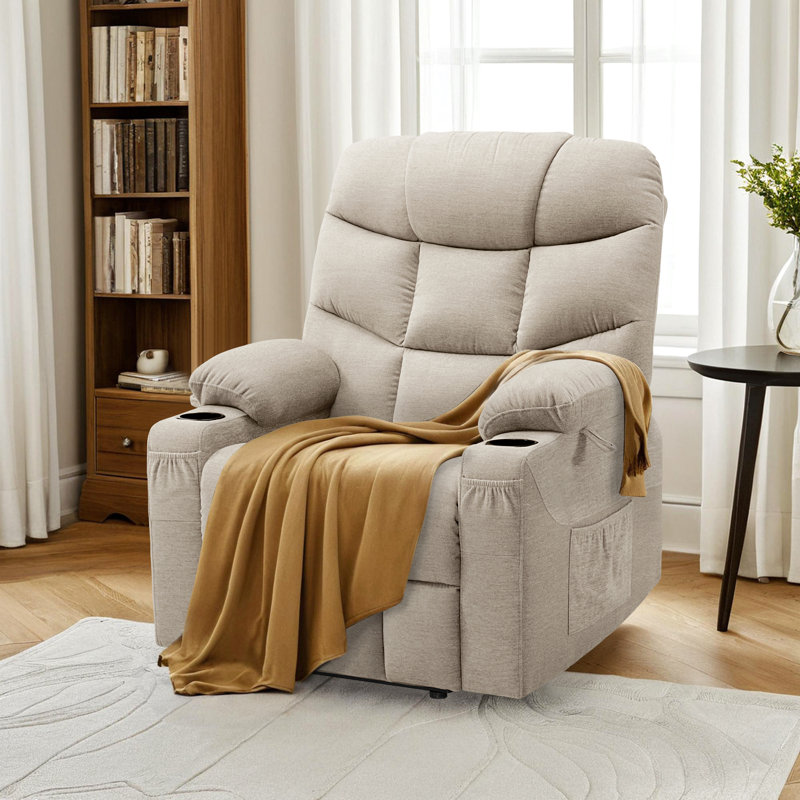 85.1cm Wide Lift Assist Standard Recliner, Oatmeal 