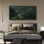 «Minimal Landscape Abstract Dark Green and Gold Flecks Modern Luxury», reproduction d'art sur toile-98042330-111568242