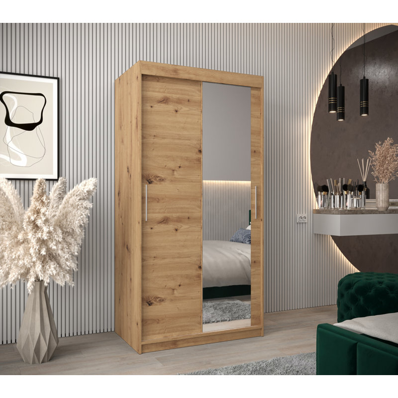 Etonbury 2 Door Manufactured Wood Wardrobe, Artisan Oak