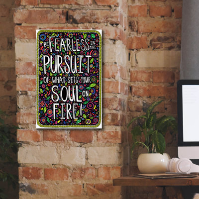 «Be Fearless» par Hello Angel, art mural sur toile