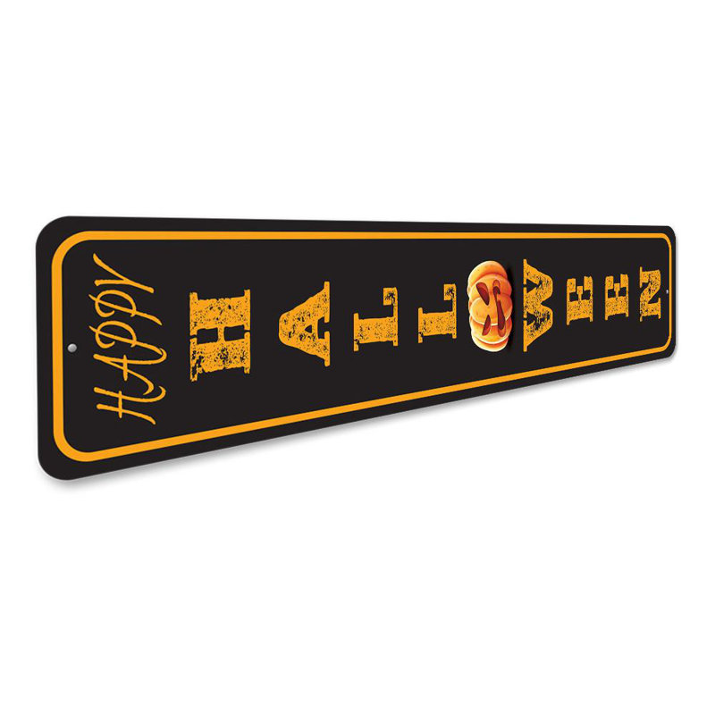 Plaque d'Halloween citrouille d'Halloween, H 6 po x l 24 po x P 0,06 po