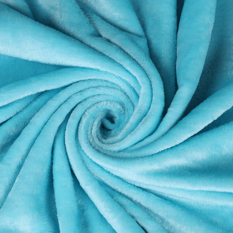 Winter Blue Fleece Plush Reversible Throw Blanket