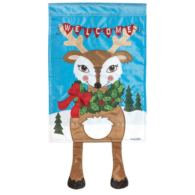 Braneisha Double Sided 24'' H x 13'' W Polyester Christmas Garden Flag