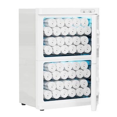 Chauffe-serviettes 46L pour salon de spa blanc / noir