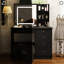 Ensemble de meuble-lavabo 39,4 po avec tabouret et miroir Nafni-33263673