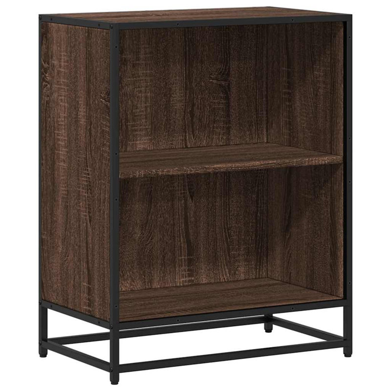 Borough Wharf Bookcase Engineered Wood, Brown Oak, 76cm H x 60cm W x 35cm D
