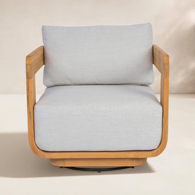 Nina Teak Swivel Patio Lounge Chair