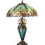 Lampe de table brune / bleue 24,5 po Aldan