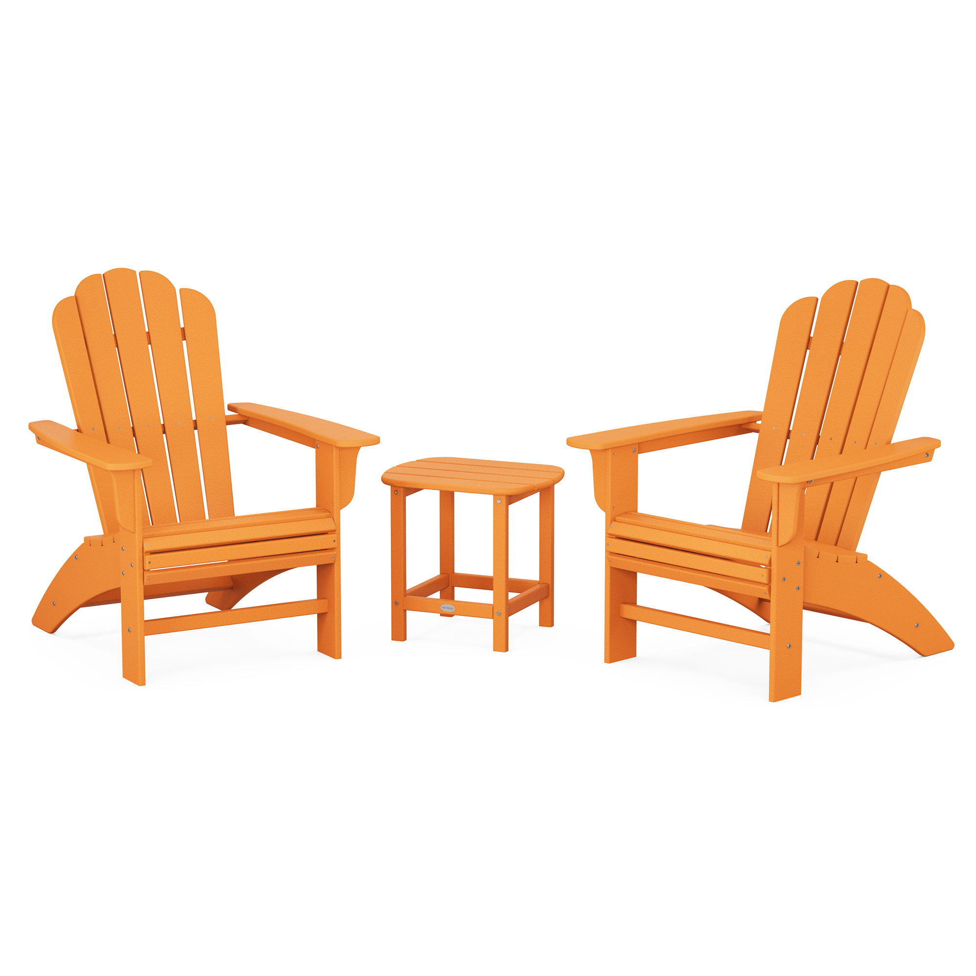 POLYWOOD Country Living Adirondack Chair Set, Tangerine
