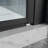34 To 35-3/8 In. W X 72 In. H Bi-Fold Semi-Frameless Shower Doors In Matte Black With Clear Glass