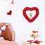Couronne de Saint-Valentin, décorations de mariage en forme de cœur en forme de couronne de rose en soie, porte-fenêtre suspendu pour la décoration