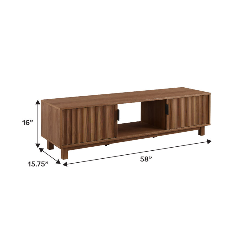 Mid-Century Modern Farmann Reeded TV Stand