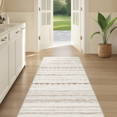 Tapis à motif géométrique moderne à motif abstrait et antidérapant