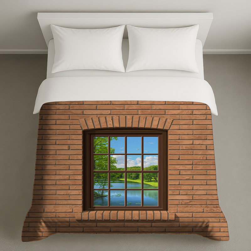 Brick Wall Window Duvet Covers, Twin