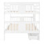 Lit superposé double au-dessus de double avec tiroirs et échelle pour meubles de chambre à coucher, chambre d'amis
