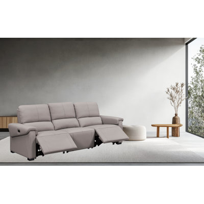 Canapé inclinable électrique en cuir fleur Ethan
