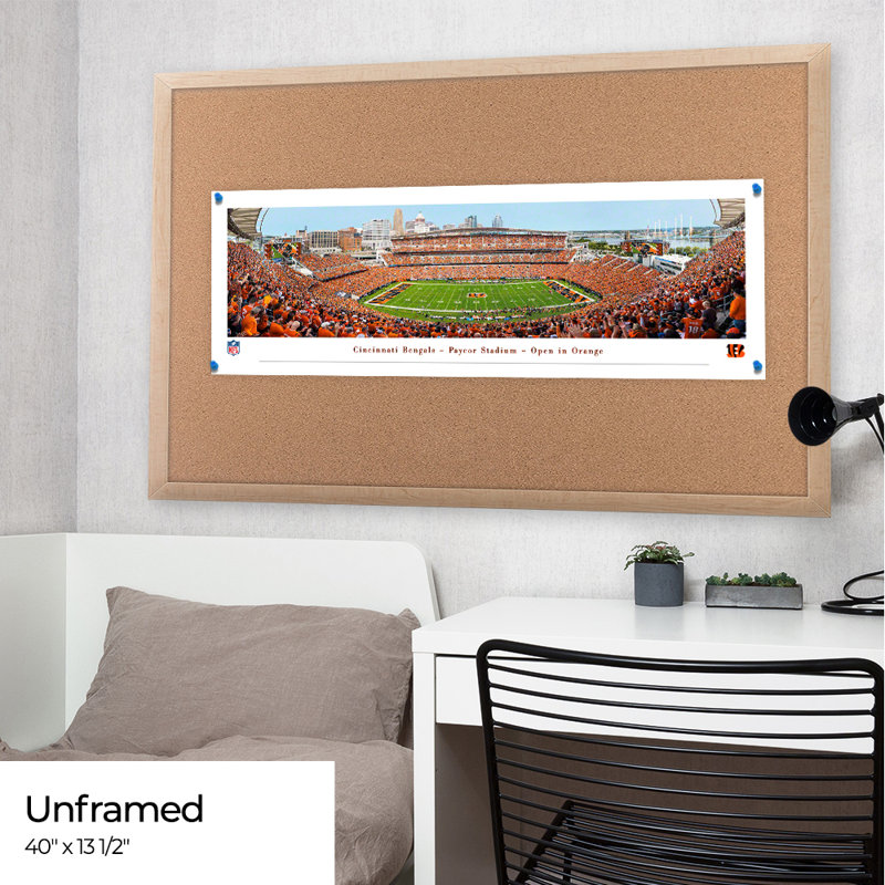 Cincinnati Bengals, Out - Standard Frame, No Mat, Paper, 13.5" H x 40" W x 0.1" D