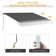 Outsunny 395cm W x 300cm D Polyester Cover Motorised Retractable Patio Awning,Door Canopy,Window Awning,Freestanding Awning
