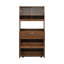 Buffet compact 33,5 x 15,7 x 69 pouces avec huche et table de salle à manger pliable, armoire multifonctionnelle avec tablette de rangement et crochets latéraux pour petits espaces, studio, appartement-129104873