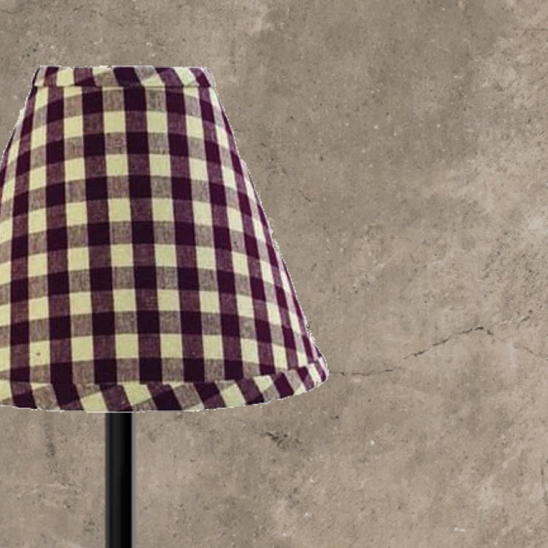 10'' W Cotton Empire Lamp Shade, Barn Red/Nutmeg, 12" H x 16" W x 16" D