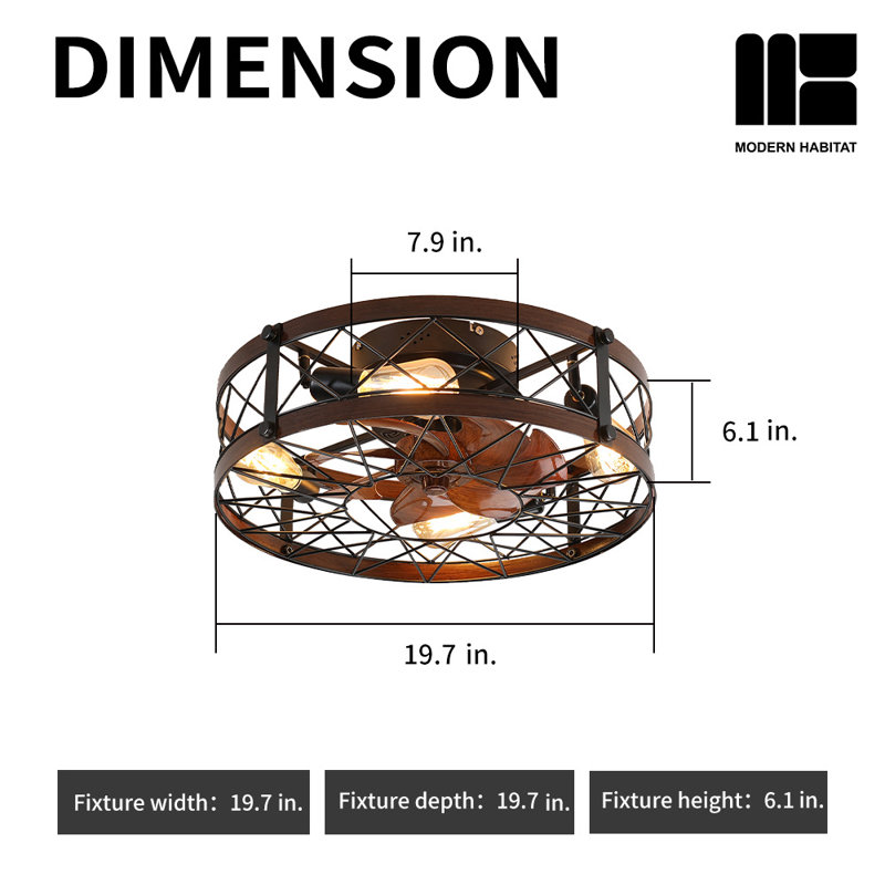 Ventilateur de plafond 19,7