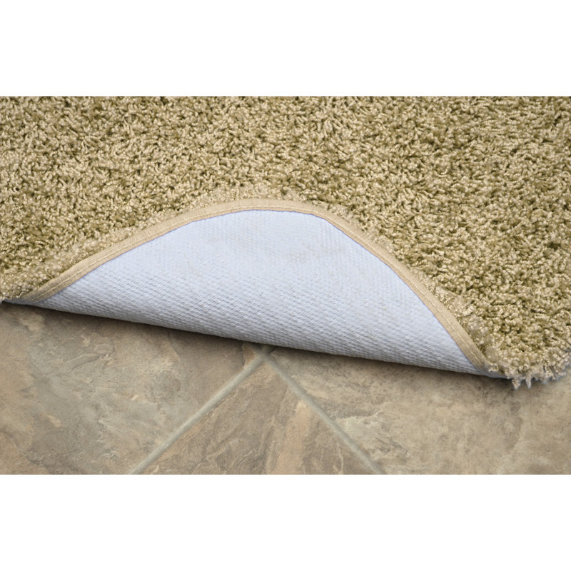 Frechette Nylon 3 Piece Bath Rug Set with Non-Slip Backing, Linen