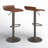 Camargo Swivel Upholstered Faux Leather Adjustable Height Counter Stool with Steel Frame-169607175