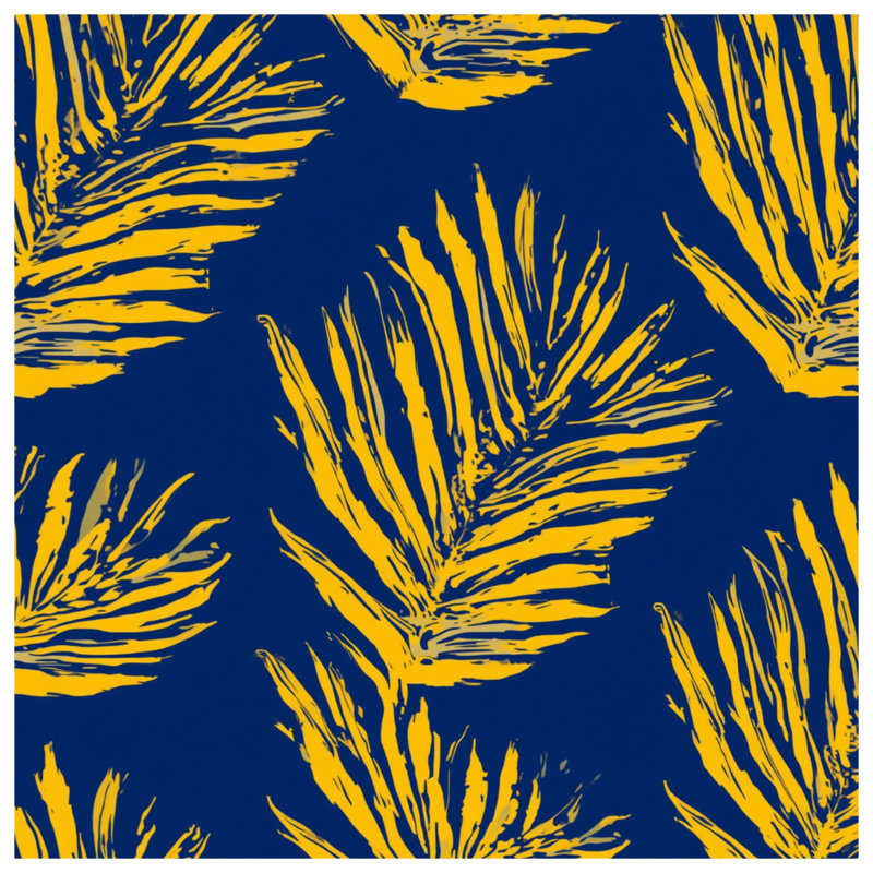 Couvertures de feuilles de palmier jaunes, 60in W x 80in H