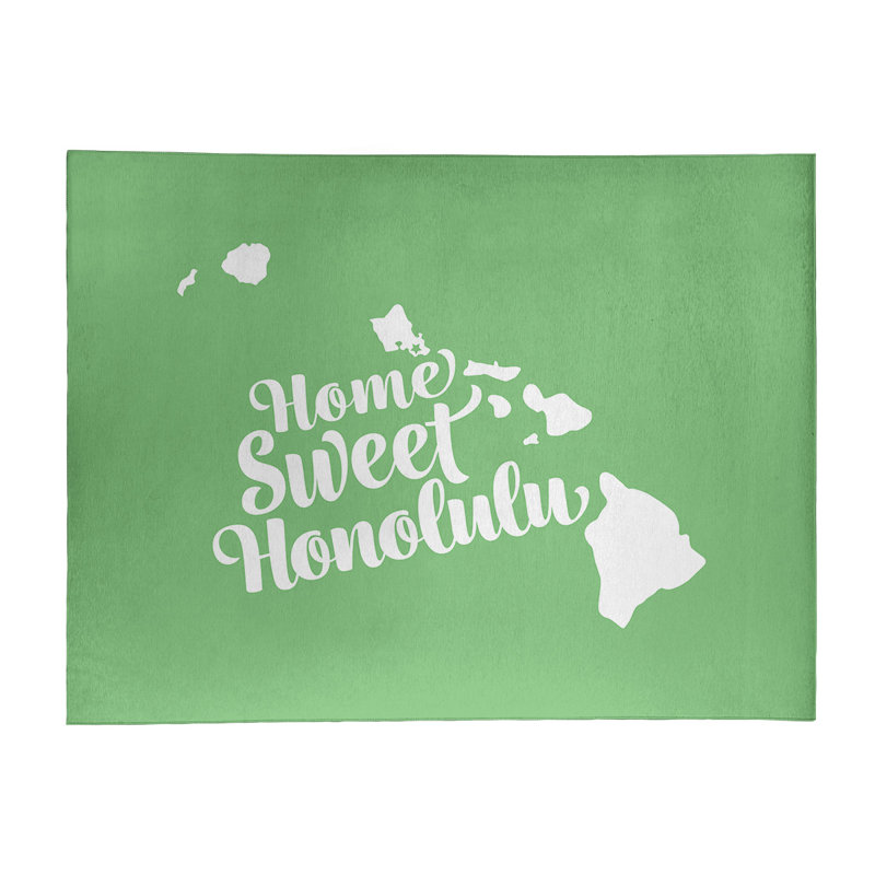 Tapis en poly-chenille honolulu hawaii, Rectangle 8 pi x 10 pi