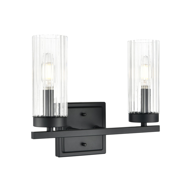 Turman 12.5" Wide 2-Light Vanity , Matte Black