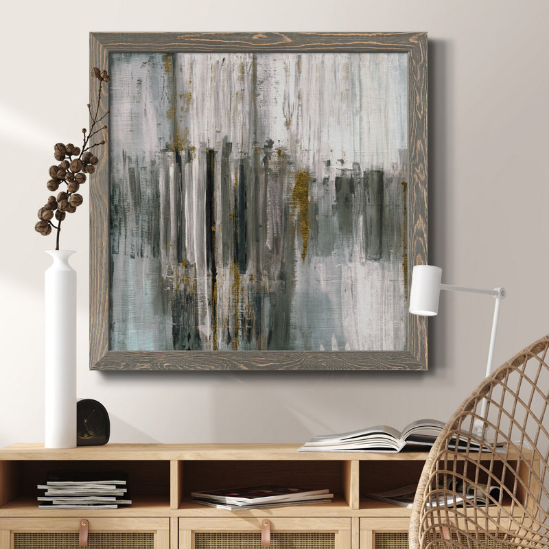 " La Vie ", 31.5" H x 31.5" W x 1.5" D, Gray Framed