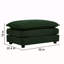 Canapé modulaire surdimensionné en L avec repose-pieds réversible en chenille verte Free Combination Comfy Upholstery