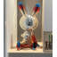 Sculpture chrome rouge bleu dégradé