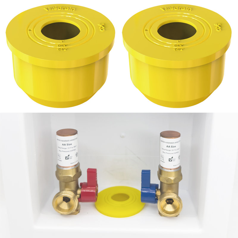 Yms Washing Machine Drain Outlet Plug, Silicone Sealing Plug For 1" ~ 1 1/2" Inlet Pipe, Durable & Easy To Install, Sewer Seal Coupler For Washing Machine Box (2" Outlet)