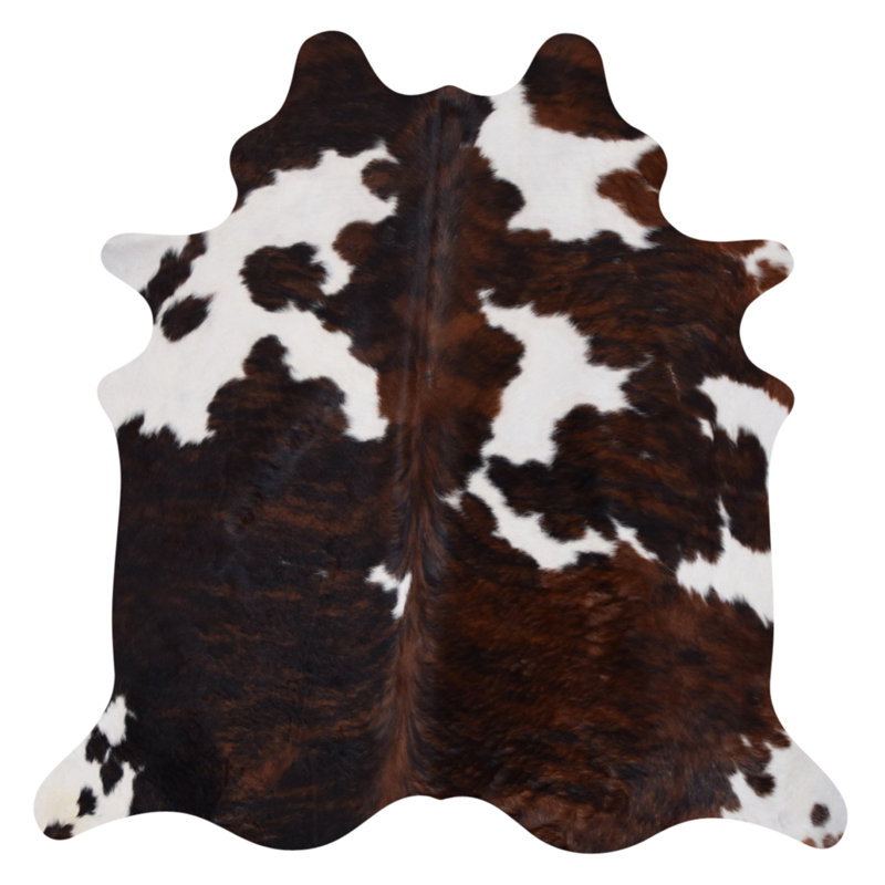 Tapis brun en cuir de vache véritable Nimitz