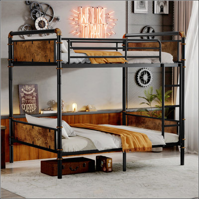 Twin XL Over Twin XL Metal Bunk Bed
