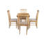 Ankrum 4 - Person Drop Leaf Rubberwood Solid Wood Dining Set