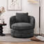 Fauteuil demi-tonneau pivotant en chenille Modern-481052767