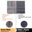 10 carreaux de terrasse imbriqués à carreaux, plancher de bois franc d'acacia carré gris clair 12 po x 12 po pour patio, banc, bord de piscine, ...
