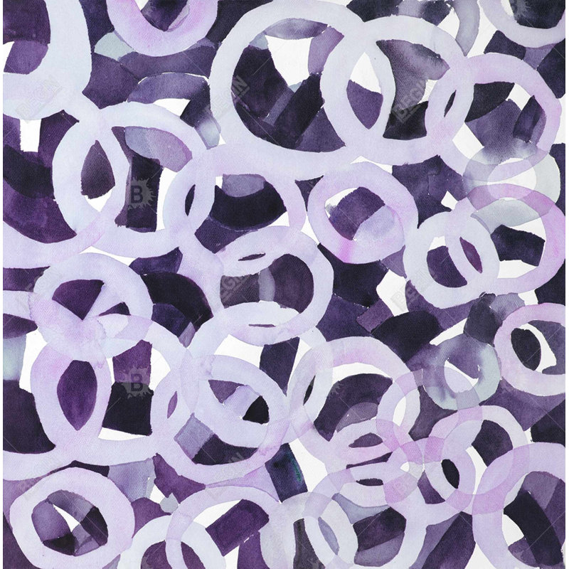 «Abstract Purple Circles» sur toile