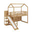 Lit mezzanine simple avec tablettes et lumière-120034832
