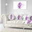 Mauve sur fond blanc fractal - coussin imprimé abstrait