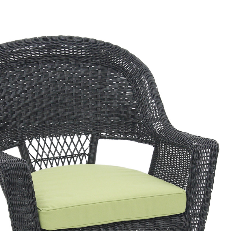 Arliss Steel Outdoor Lounge Chair, Black, Green