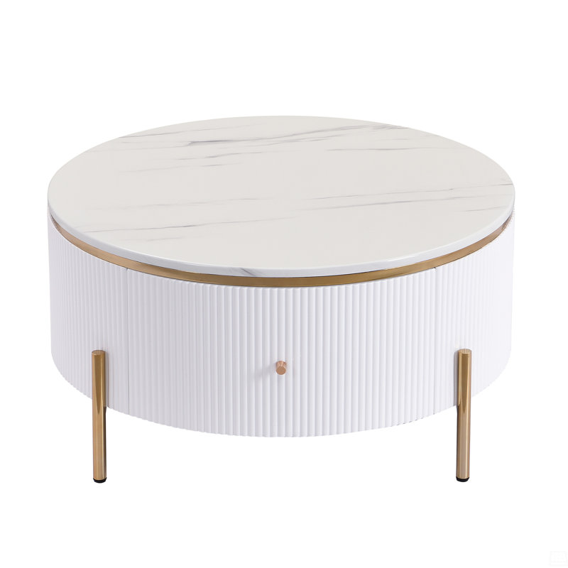 Table basse moderne avec 2 grands tiroirs de rangement Modern (31,5 po)