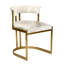 Gold Stainless Steel Grey Cowhide Chair