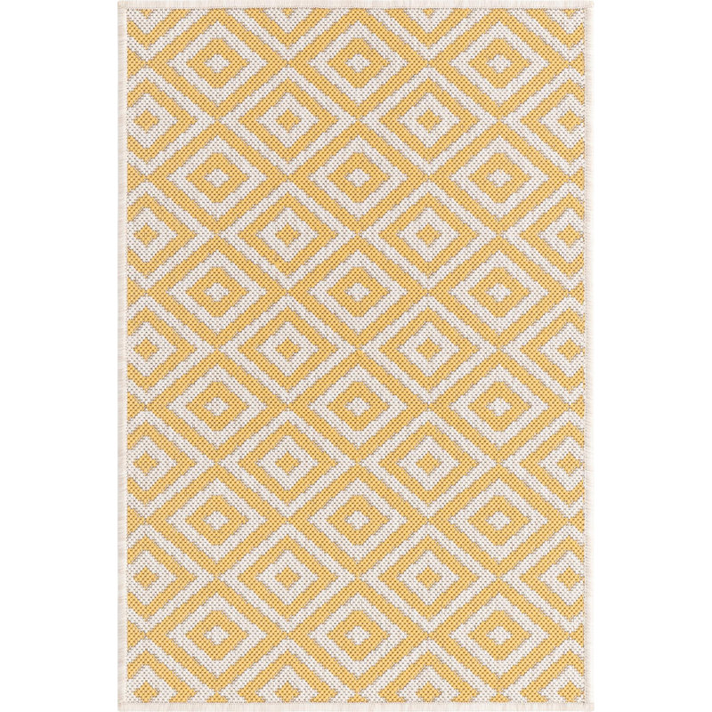 Geometric Indoor / Outdoor Area Rug, Rectangle 66 x 91cm