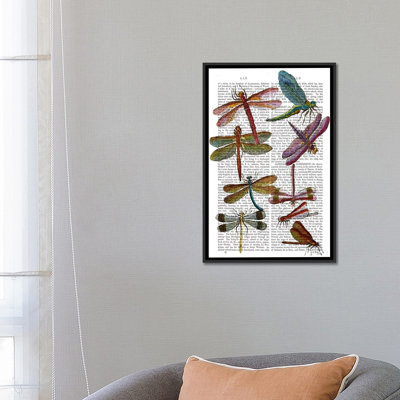 « libellule print iii », impression sur toile tendue