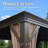 14X24 FT Hardtop Gazebo, Outdoor Gazebo With Galvanized Steel Double Roof, Aluminum Frame, Built - In Gutter System, Curtain And Netting, Metal Gazebo Pavilion-123307933